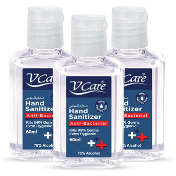 VCare Hand Sanitizer 60ml Pack of 3
