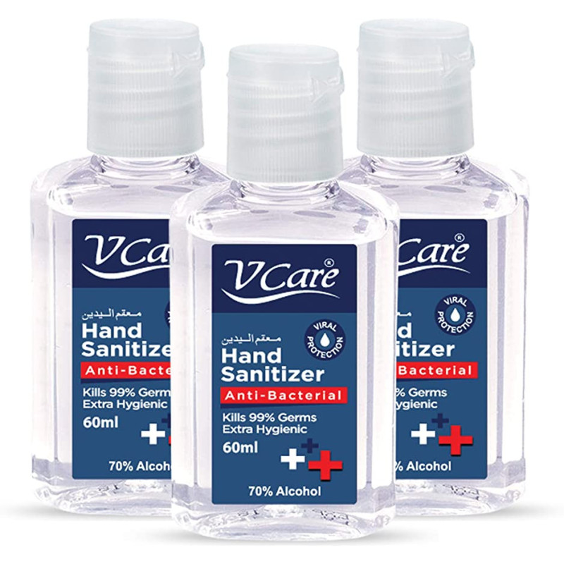 VCare Hand Sanitizer 60ml Pack of 3