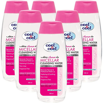 Cool & Cool Micellar Cleansing Water 200ml Pack of 6