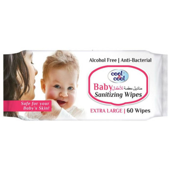 Cool & Cool Baby Sanitizing Wipes 60's Pack of 6