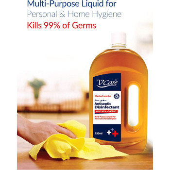 VCare Antiseptic Disinfectant Liquid 750ml Pack of 6