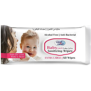 Cool & Cool Baby Sanitizing Wipes 60's