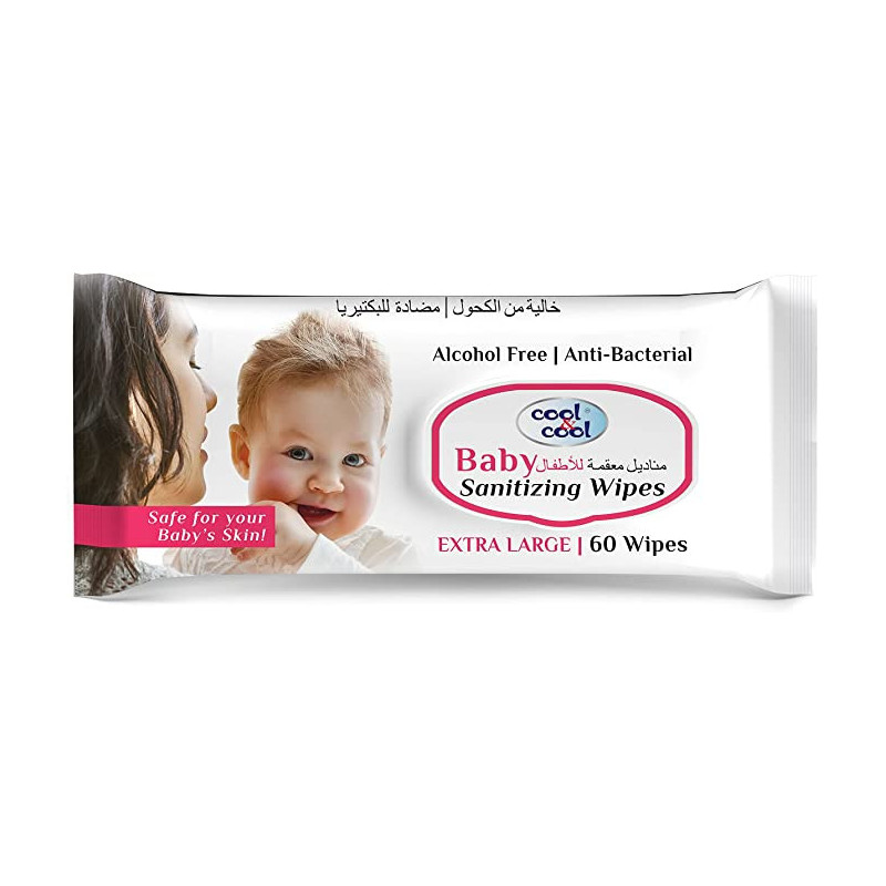 Cool & Cool Baby Sanitizing Wipes 60's