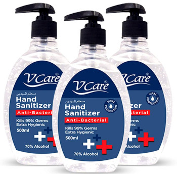 VCare Hand Sanitizer 500ml Pack of 3