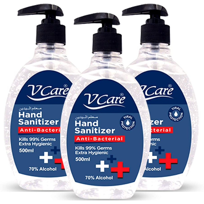 VCare Hand Sanitizer 500ml Pack of 3