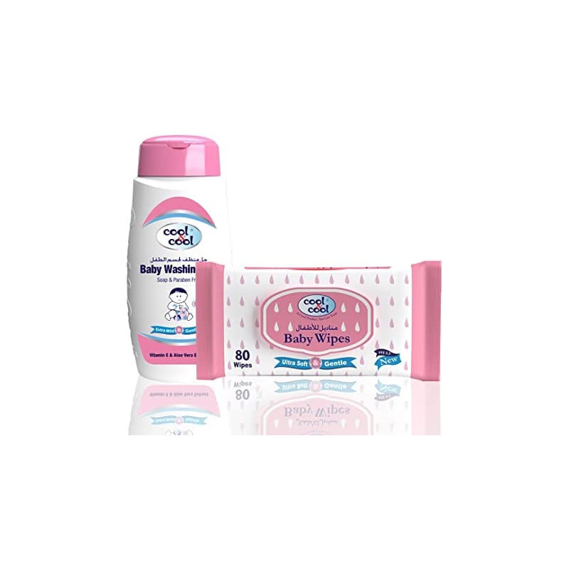 Cool & Cool Baby Wipes 80s Washing Gel 100ml Free