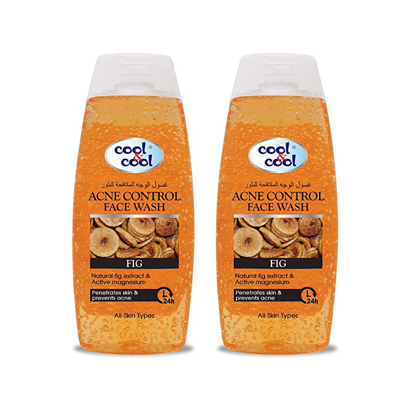 Cool & Cool Acne Control Face Wash 200ml Fig Twin Pack 30Per Off