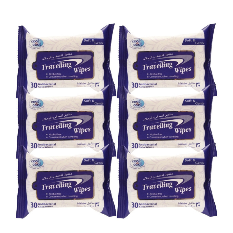 Cool & Cool Travelling Wipes 30's x6pcs. Special Offer