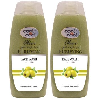 Cool & Cool Purifying Face Wash 200ml Olive Twin Pack 30Per Off