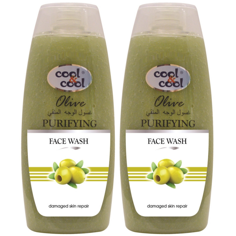 Cool & Cool Purifying Face Wash 200ml Olive Twin Pack 30Per Off
