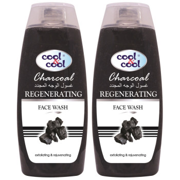 Cool & Cool Regenerating Face Wash 200ml Charcoal Twin Pack
