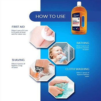 Vcare Antiseptic Disinfectant Liquid 750ml Buy 2 Get 1 Free