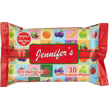 Jennifer's AntiBacterial Wipes 30's Fruit