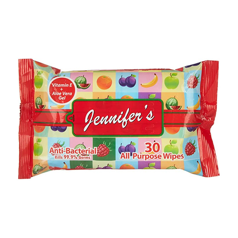 Jennifer's AntiBacterial Wipes 30's Fruit