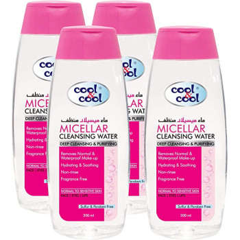 Cool & Cool Micellar Cleansing Water 200ml Pack of 4