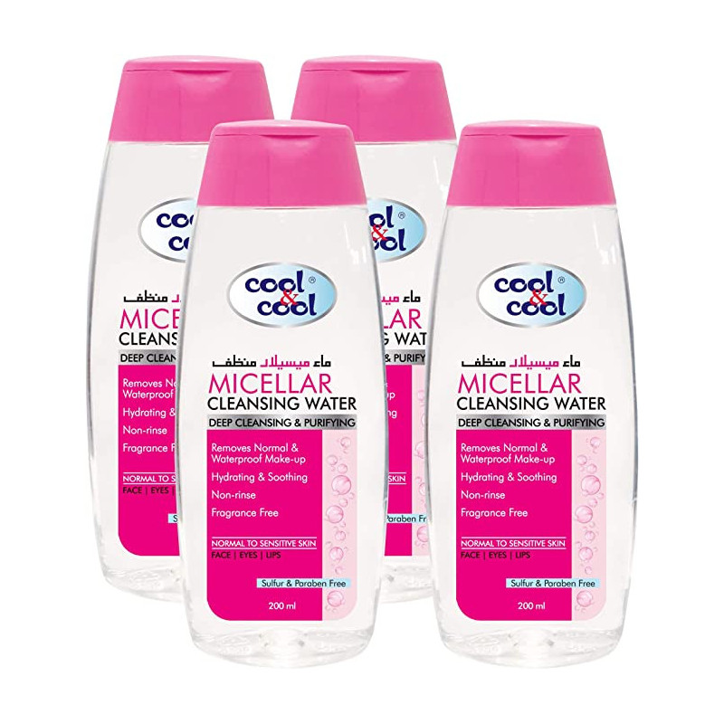 Cool & Cool Micellar Cleansing Water 200ml Pack of 4