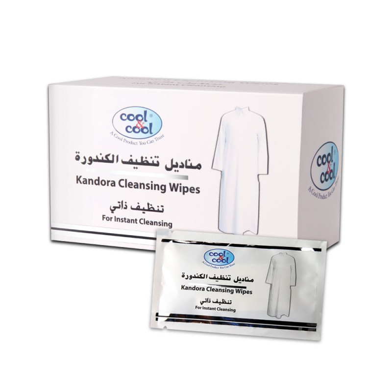 Cool&Cool Kandura Wipes Sachet 12'S