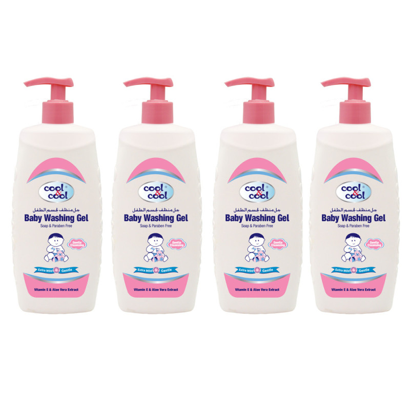Cool & Cool Baby Washing Gel 500ml Pack of 4
