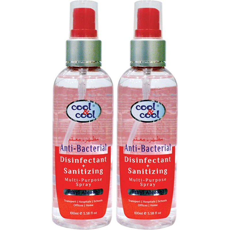 Cool & Cool Disinfectant Sanitizing Spray 100ml x2
