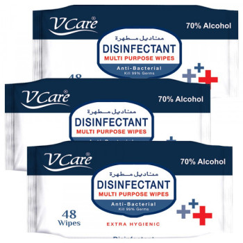 Vcare Disinfectant Wipes Anti Bacterial 48s Buy 2 Get 1 Free