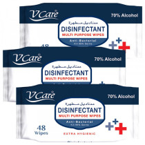 Vcare Disinfectant Wipes Anti Bacterial 48s Buy 2 Get 1 Free