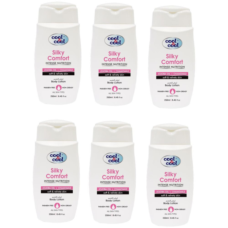 Cool & Cool Body Lotion Silky Comfort 250ml Pack of 6