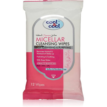 Cool & Cool Micellar Cleansing Wipes 12s