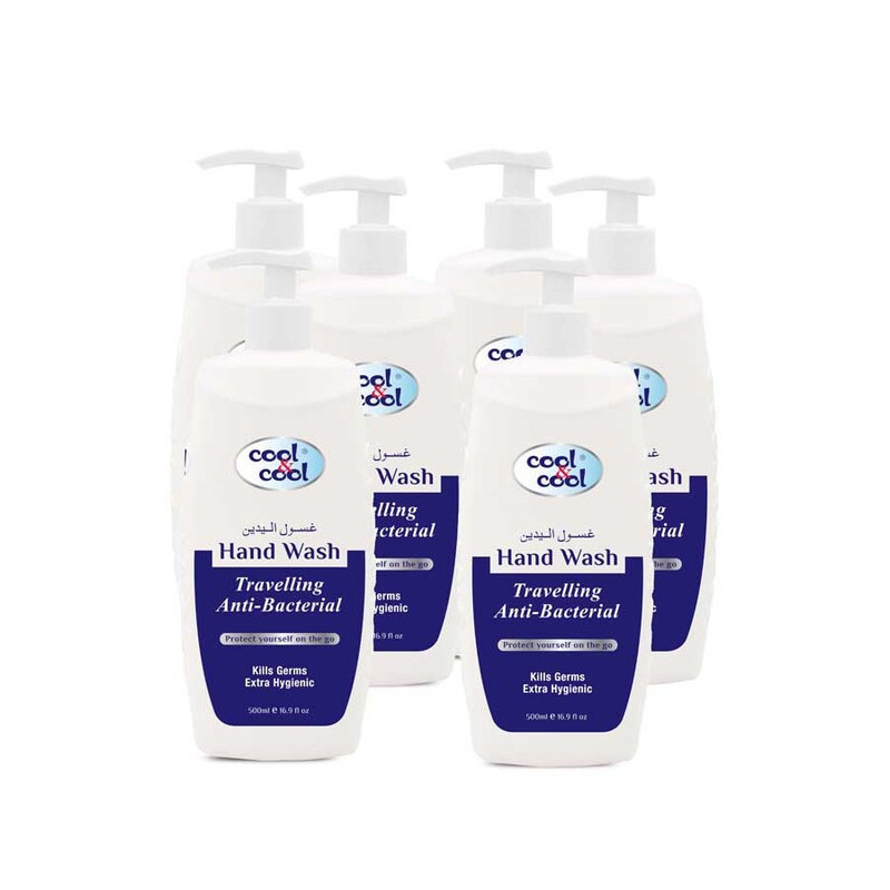 Cool & Cool AntiBacterial Hand Wash Travelling 500ml x6