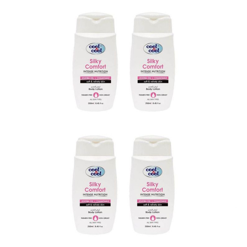 Cool & Cool Body Lotion Silky Comfort 250ml Pack of 4