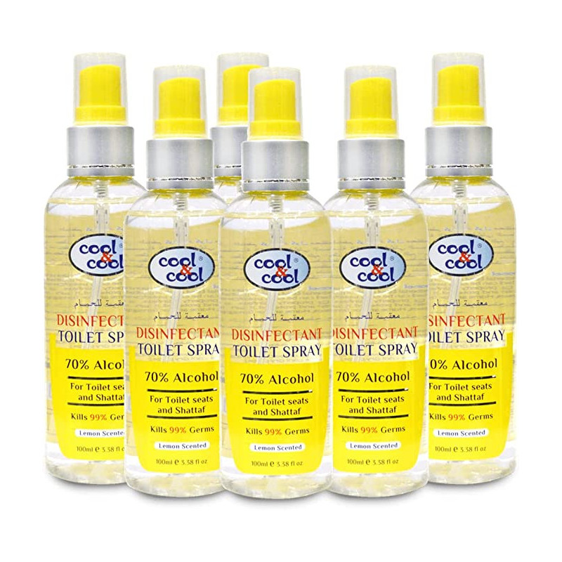 Cool & Cool Disinfectant Toilet Spray 100ml Pack of 6