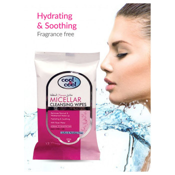 Cool & Cool Micellar Cleansing Wipes 12s Pack of 6