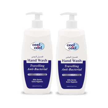 Cool & Cool AntiBacterial Hand Wash Travelling 500ml x2