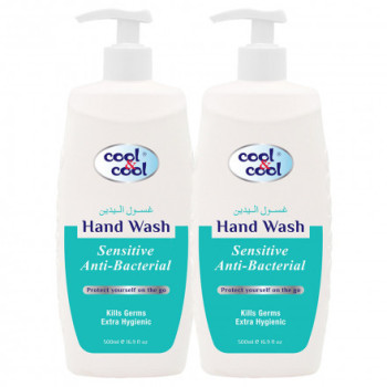 Cool & Cool AntiBacterial Hand Wash Sensitive 500ml x2