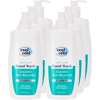 Cool & Cool AntiBacterial Hand Wash Sensitive 500ml x6