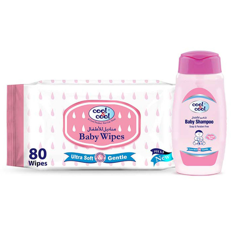 Cool & Cool Baby Wipes 80s Baby Shampoo 100ml Free