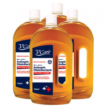VCare Antiseptic Disinfectant Liquid 750ml Pack of 4