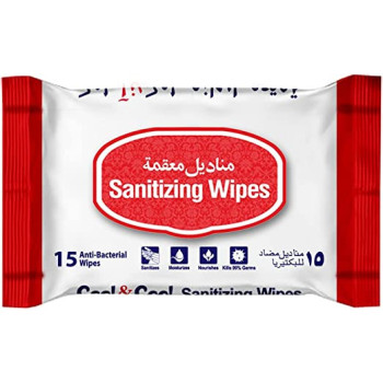 Cool & Cool Sanitizing Wipes 15 Wipes