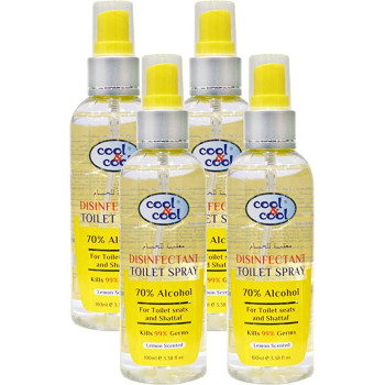 Cool & Cool Disinfectant Toilet Spray 100ml Pack of 4