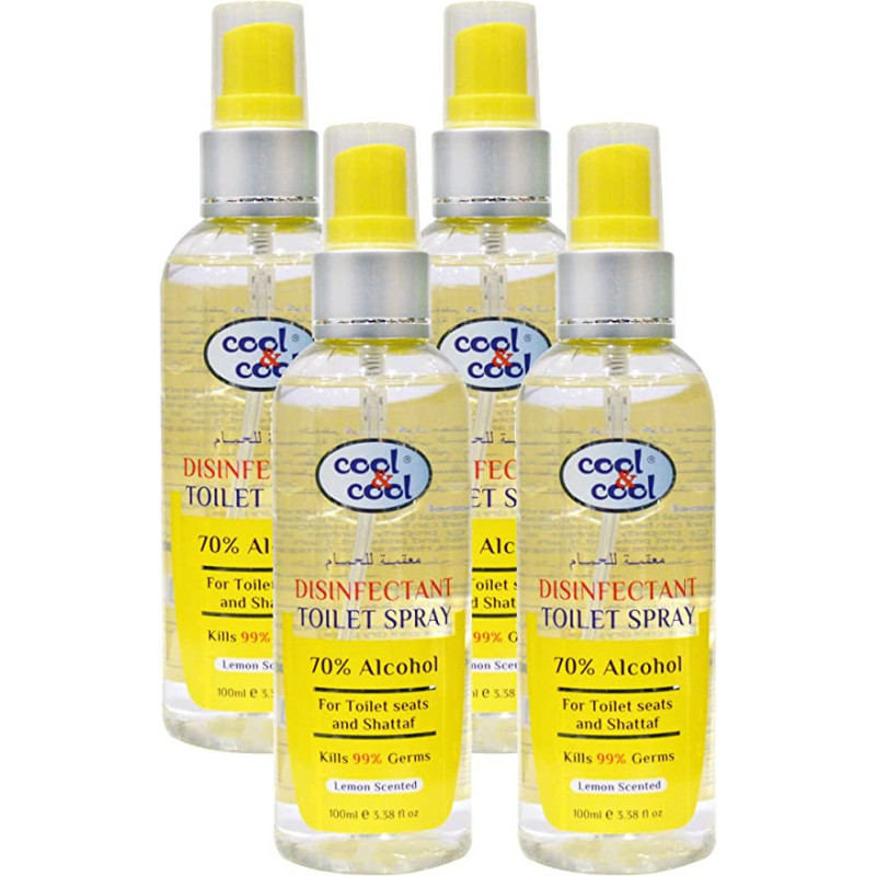 Cool & Cool Disinfectant Toilet Spray 100ml Pack of 4