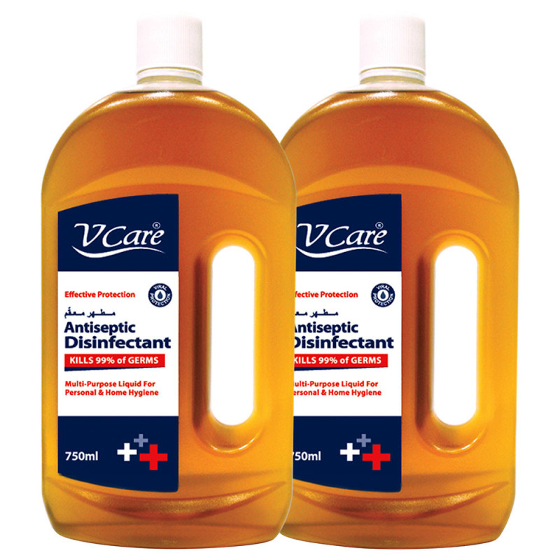 VCare Antiseptic Disinfectant Liquid 750ml Pack of 2