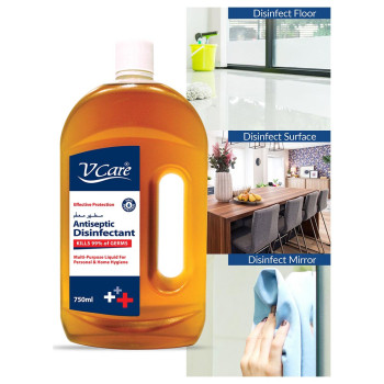VCare Antiseptic Disinfectant Liquid 750ml Pack of 2