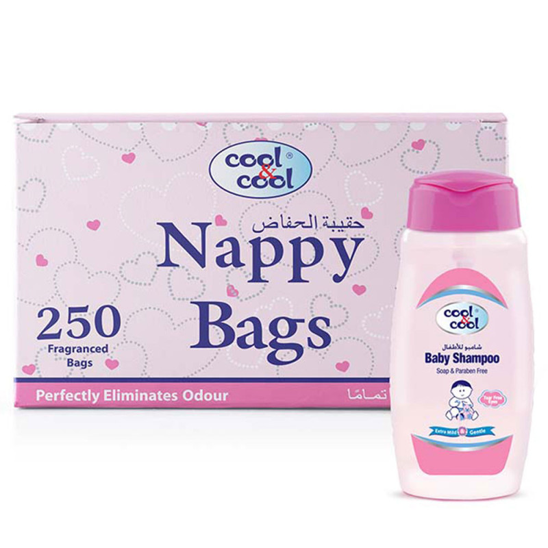 Cool & Cool Nappy Bags 250s Baby Shampoo 100ml Free