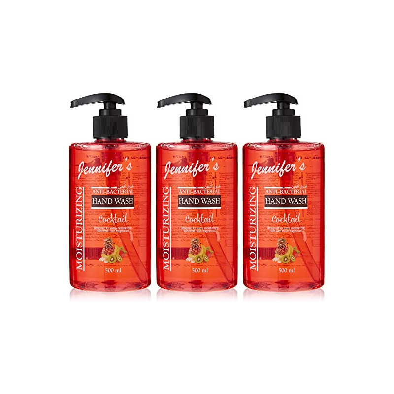 Jennifers Hand Wash 500ml Cocktail x3 1500ml