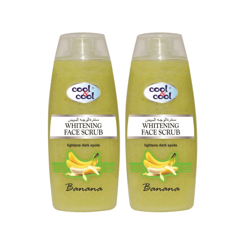 Cool & Cool Whitening Face Scrub 200ml Banana Twin Pack 30Per Off