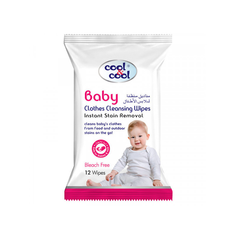 Cool & Cool Baby Clothes Cleansing 12Pcs Wipe Pack Of 6