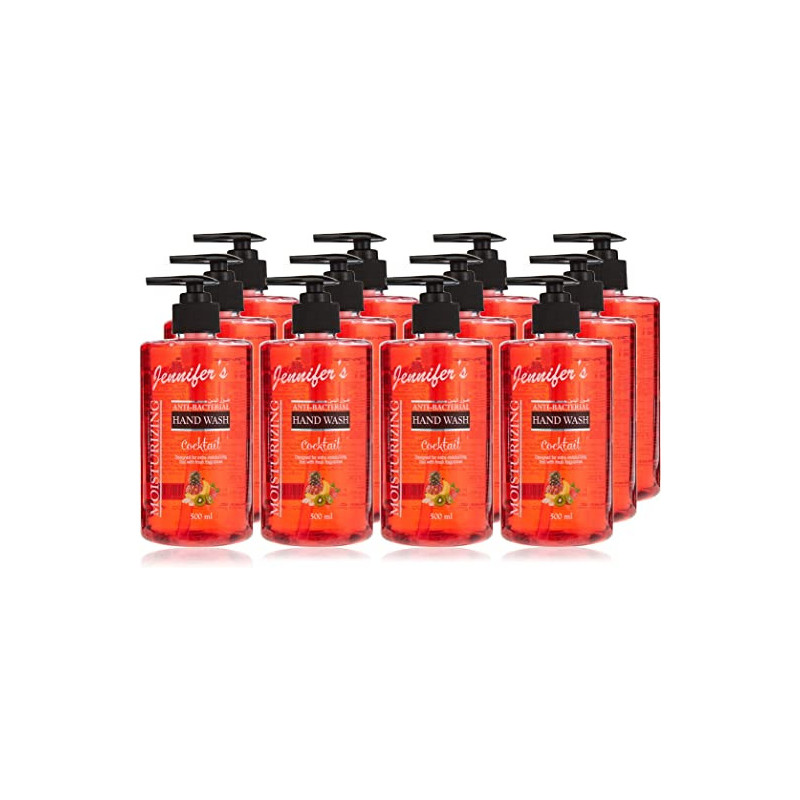 Jennifers Hand Wash 500ml Cocktail x12 6000ml