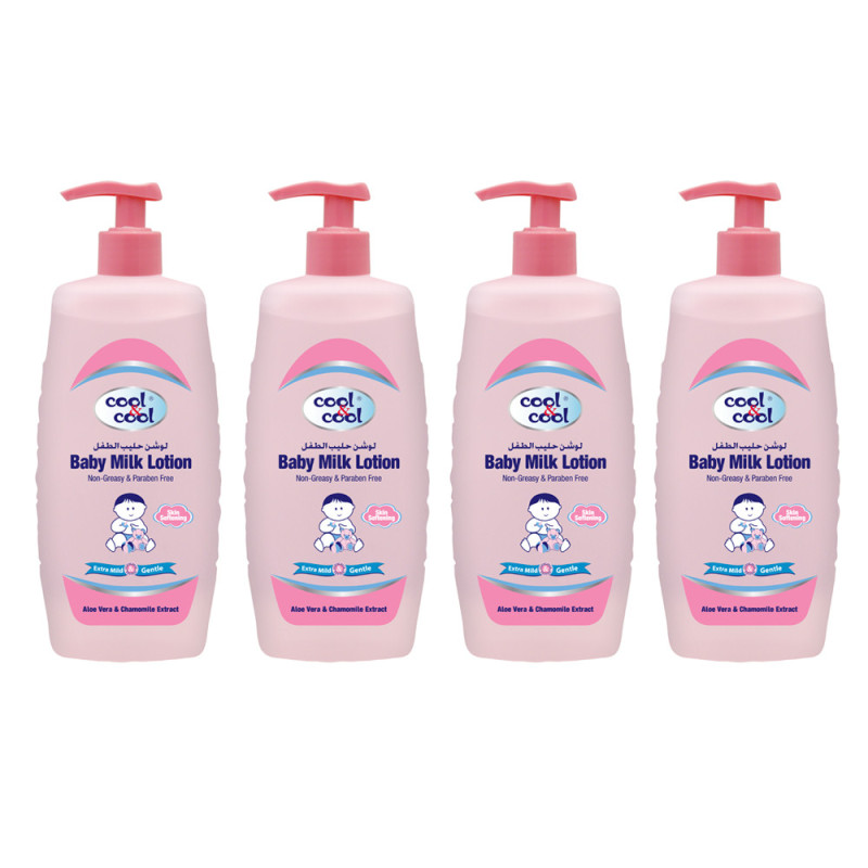 Cool & Cool Baby Milk Lotion 500ml Pack of 4