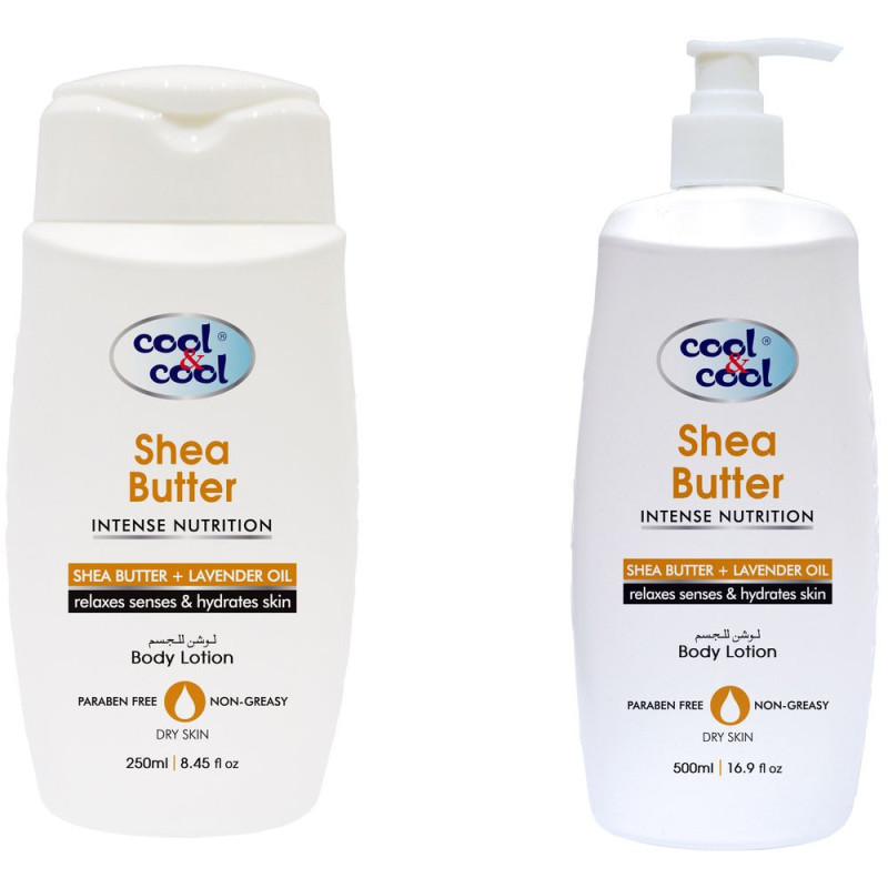 Cool & Cool Body Lotion Shea Butter 500ml 250ml
