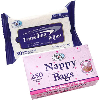 Cool & Cool Nappy Bags 250s Travelling Wipes 30s Free