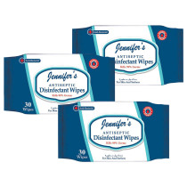 Jennifers Antiseptic Disinfectant Wipes 30s Pack of 3